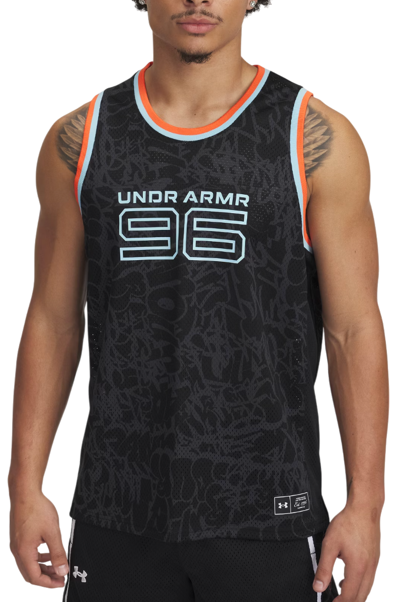 Tanktop Under Armour Under Armour Zone Pro Mesh Printed Tank Sort | 6000369-001