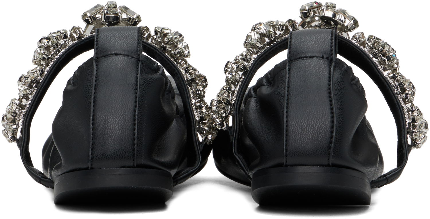 Sneakers og sko Stella McCartney Stella McCartney Elsa Crystal Flowers Ballerina Flats Sort | 810497W1IL0, 1
