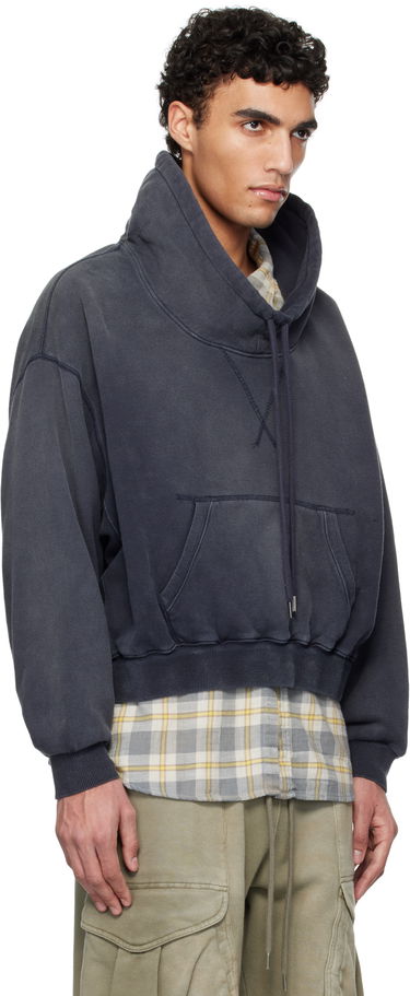 Sweatshirt R13 R13 Balloon Popover Cropped Hoodie Grå | R13WK255-001BG, 4
