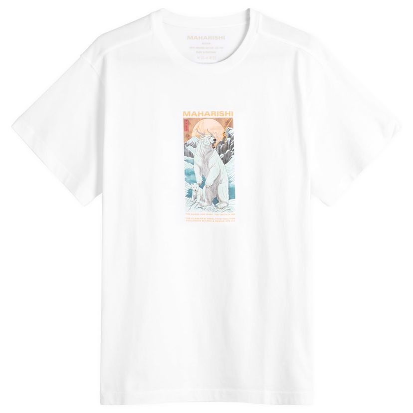 T-shirt Maharishi Alaskan Polar Bears Graphic T-Shirt, Size Large Hvid | 2211-WHT