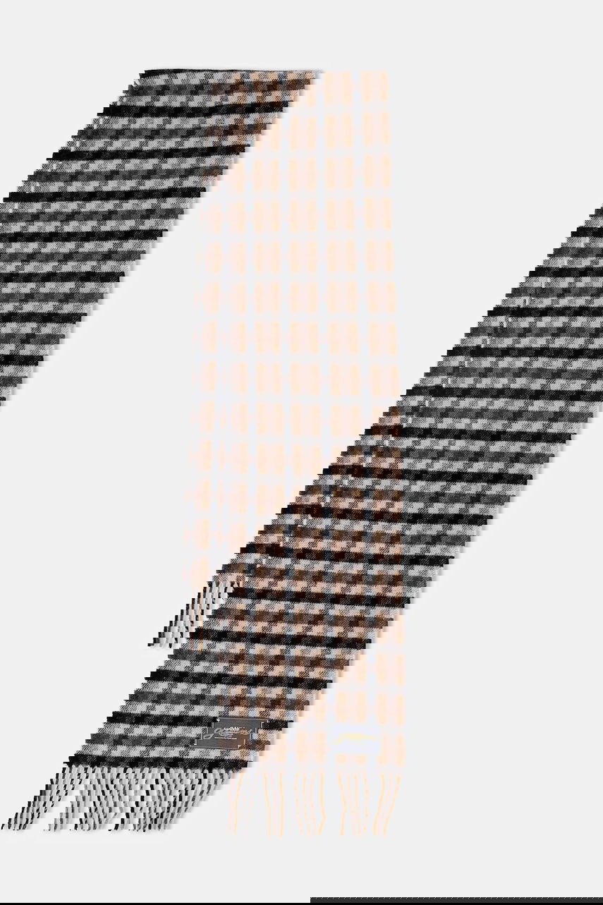 Tørklæde GANNI Graphic Wool Checked Scarf Flerfarvet | A6668, 0