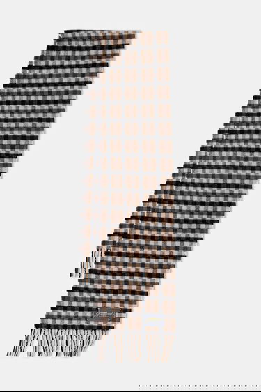 Tørklæde GANNI Graphic Wool Checked Scarf Flerfarvet | A6668, 0