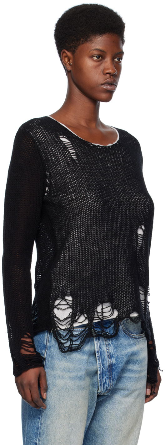 Sweater R13 R13 Layered Distressed Knit Sweater Sort | R13WY206-Y122B, 1