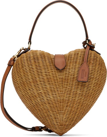 Håndtaske Moschino Moschino 'Love Me' Wicker Heart Bag Brun | MC4138PP1M 251MOON1 10A, 0