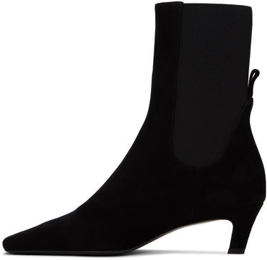 Sneakers og sko TOTEME The Mid Heel Suede Boots Sort | 221-907-836, 2
