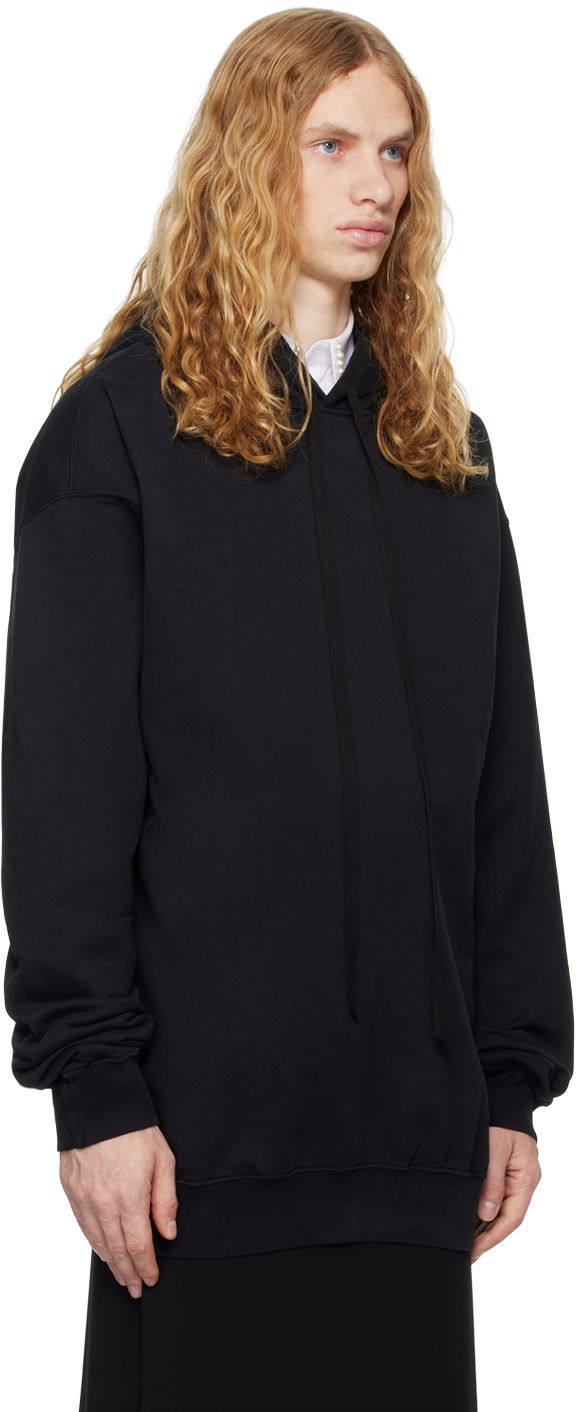Sweatshirt Ann Demeulemeester Ann Demeulemeester Ollie Printed Comfort Hoodie Sort | 2402-M-JSW01-37-FA185-099, 1
