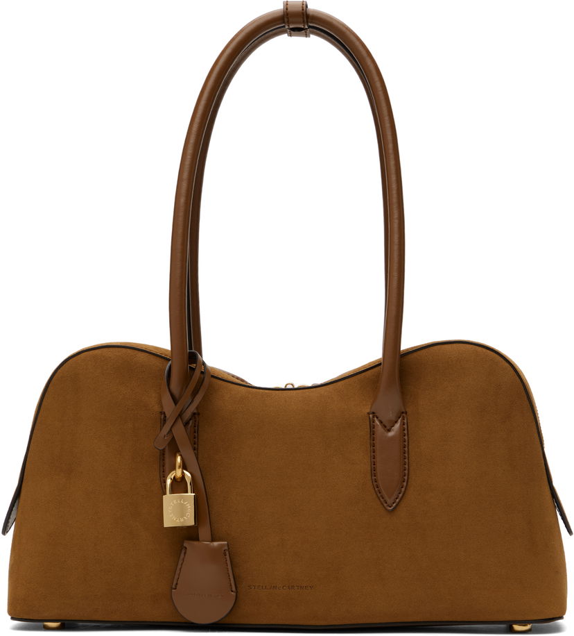 Håndtaske Stella McCartney Stella McCartney Ryder Suede Shoulder Bag Brun | 7B0138WP0554