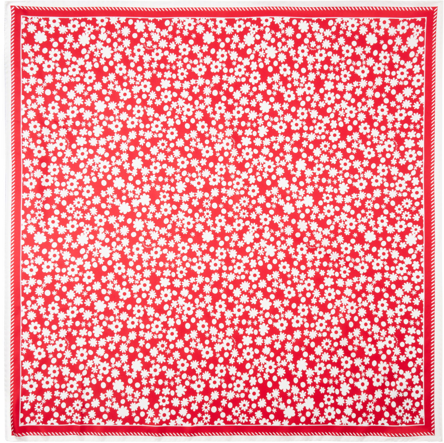 Tørklæde Marni Marni Pop Fields Silk Twill Scarf Rød | ACMC0176A0 UAS021, 0