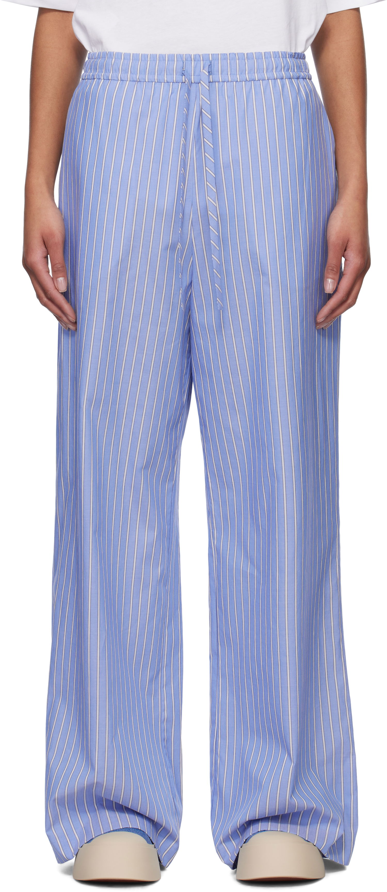 Bukser Marni Marni Loose Striped Trousers Blå | PAMA0071S1 UTC455, 0