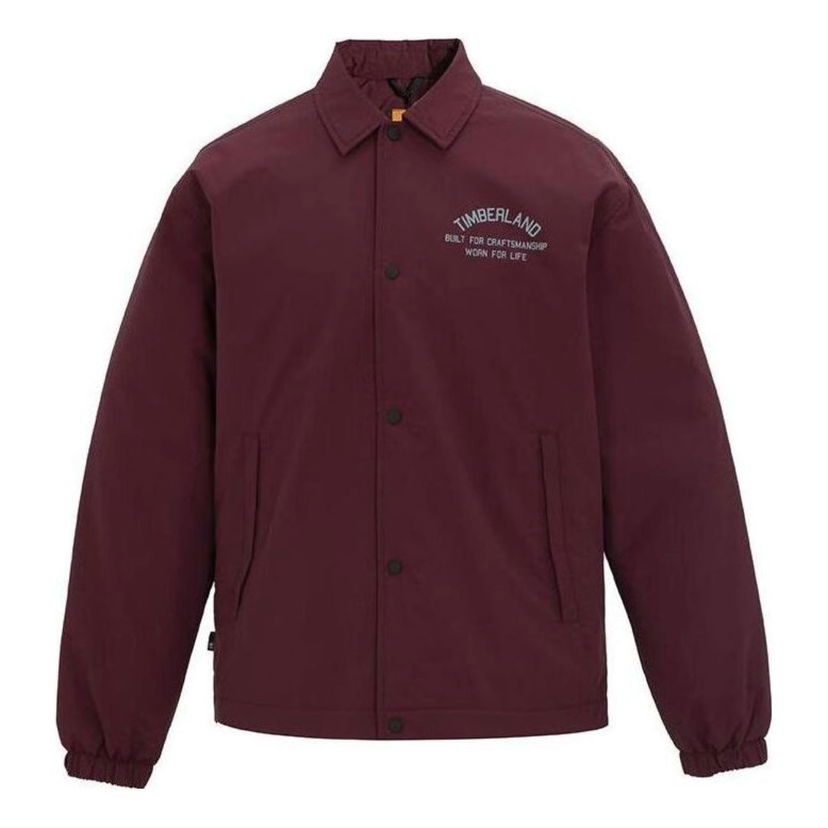 Vindjakke Timberland Lettered Coach Jacket Bourgogne | A6JZD-I30