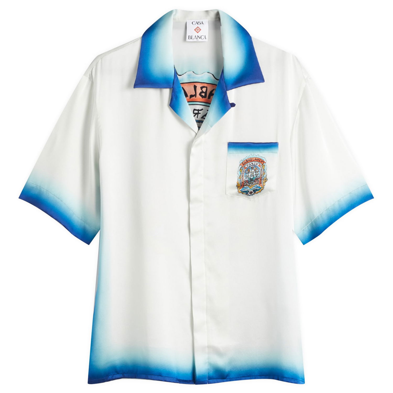 Skjorte Casablanca Casablanca Casa Way Skate Vacation Shirt, Size Large Hvid | U-MS25-SH-003-03, 1