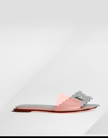 Tilbehør Dolce & Gabbana Dolce & Gabbana Calfskin DG Logo Sliders Lyserød | CQ0436AY32980405, 0