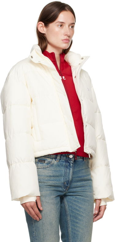 Puffer jakke Courrèges Courrèges Cropped Puffer Jacket Hvid | 323CMA106PL0112, 1