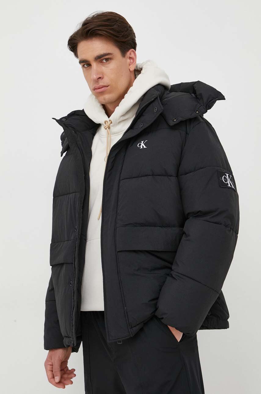 Puffer jakke CALVIN KLEIN Down Relaxed Puffer Jacket Sort | J30J323709, 0