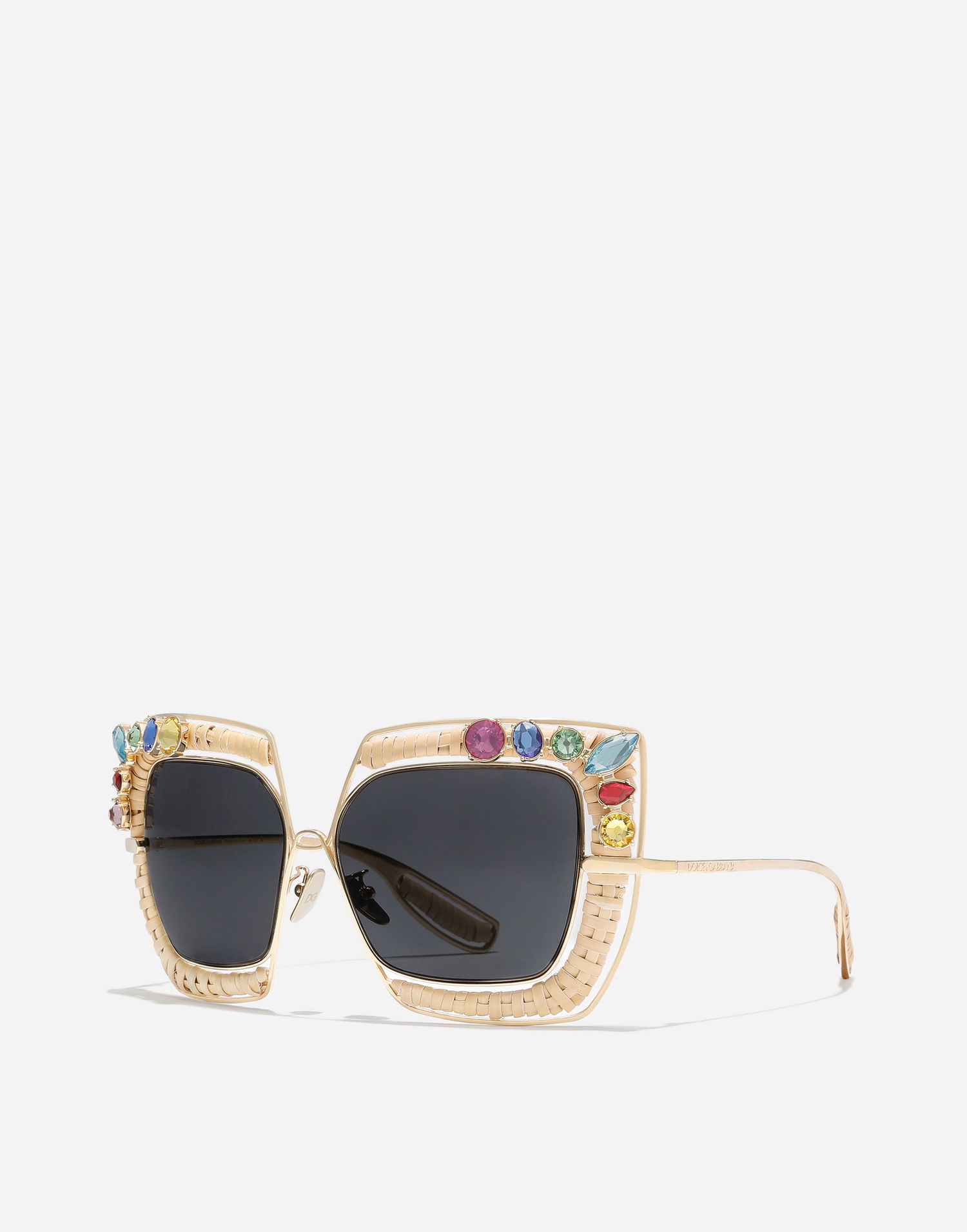 Solbriller Dolce & Gabbana Dolce & Gabbana Rafia Fiori Sunglasses Beige | VG2331VM2879V000, 1