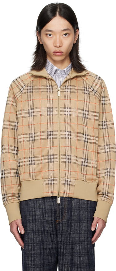 Træningsdragt Burberry Burberry Check Track Jacket Beige | 8113844, 0