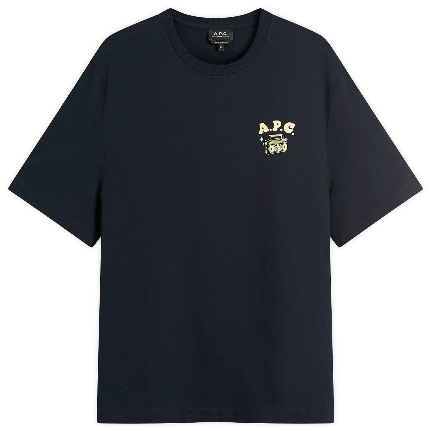 T-shirt A.P.C. Men's Disco Print T-Shirt, Size Small Mørkeblå | COHGS-M26530-IAK, 0