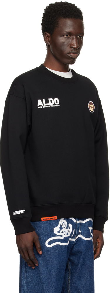 Sweatshirt AAPE by A Bathing Ape AAPE by A Bathing Ape 'AAPER Aldo' Sweatshirt Sort | AAPSWMB377XXNBKX, 1