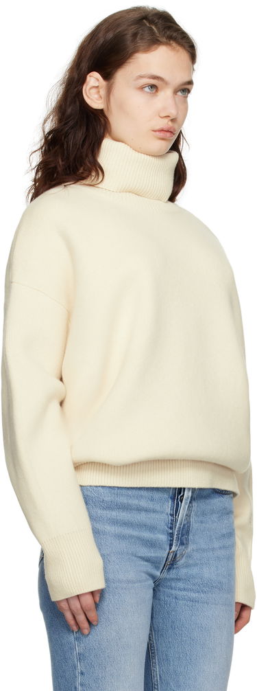 Sweater TOTEME TOTEME Double-Knit Turtleneck Sweater Beige | 251-WRT4629-YA0132, 1