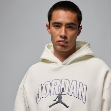 Sweatshirt Jordan Jordan Brooklyn Fleece Relaxed Hoodie Hvid | IB7241-133, 4