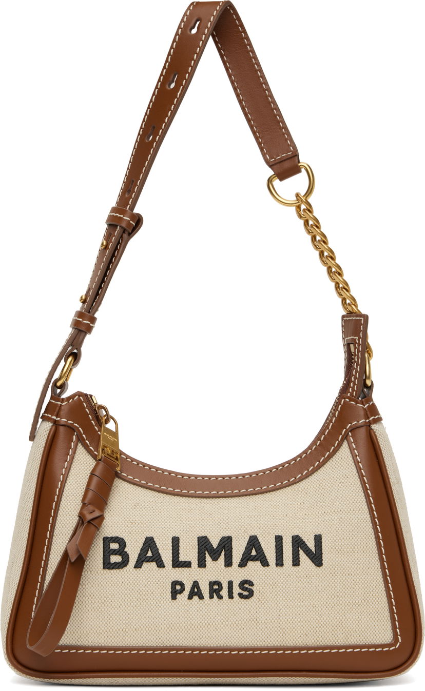 Håndtaske Balmain Balmain B-Army Canvas Hobo Bag Beige | EN1BT743TCFE