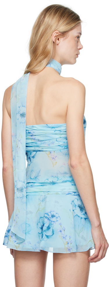 Nederdel GUIZIO Guizio Floral Print Wrap Around Tank Top Blå | P24119W101, 2