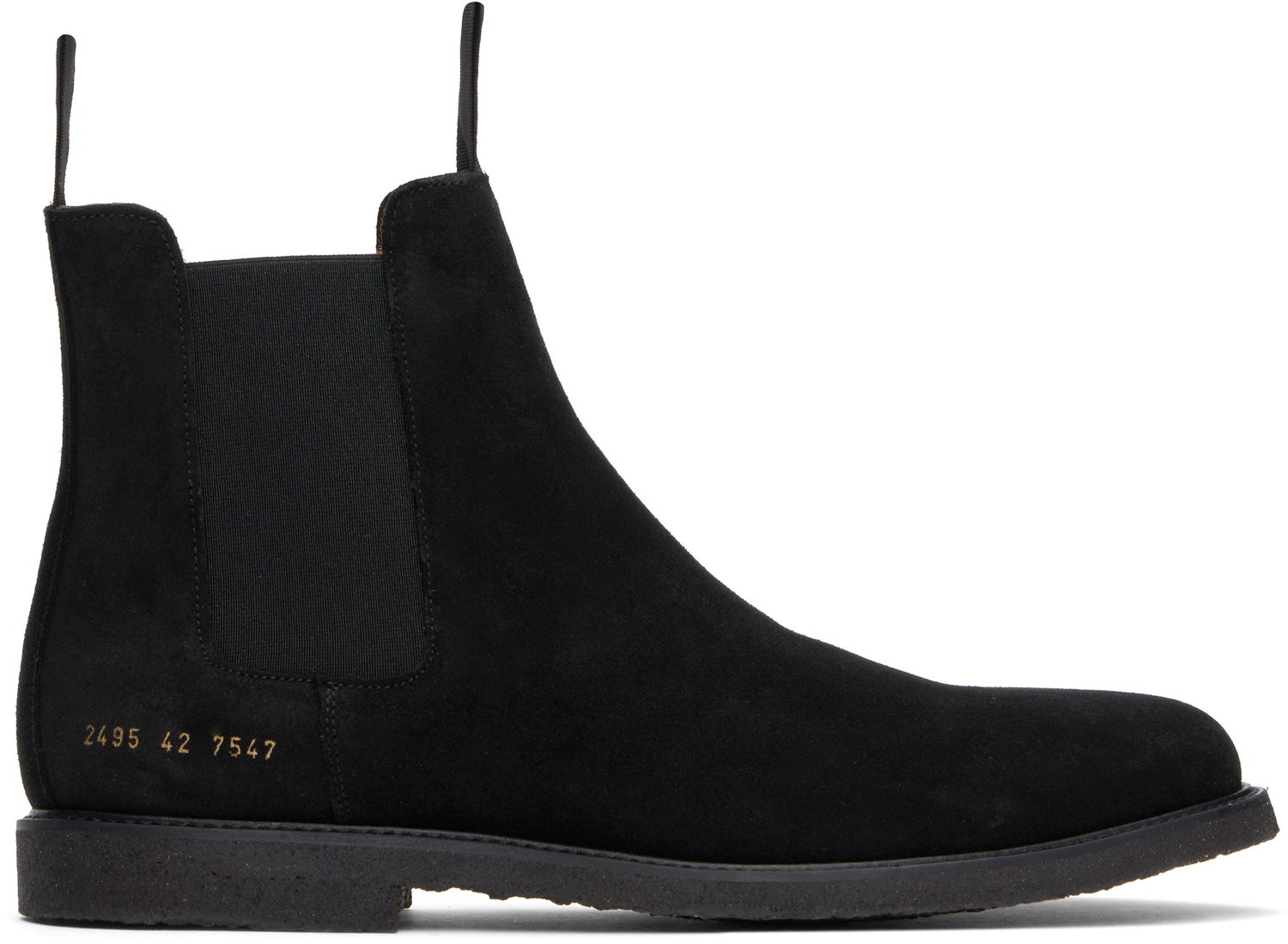 Tøj Common Projects Common Projects Waxed Suede Chelsea Boots Sort | ARTICLE 2495, 0