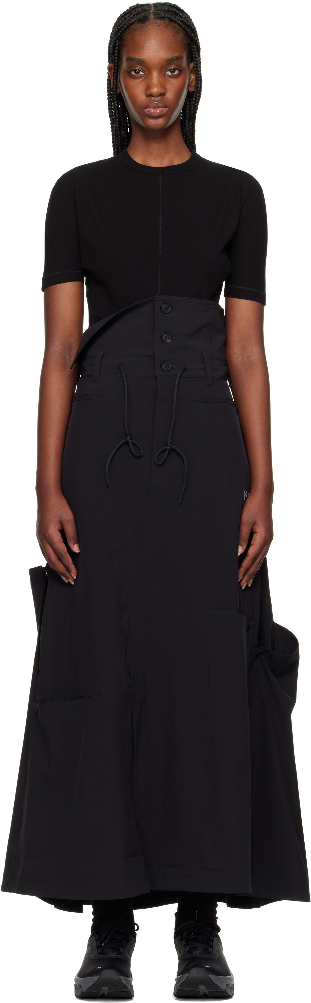 Nederdel Y-3 Y-3 Vent Midi Skirt Sort | JD1477, 0