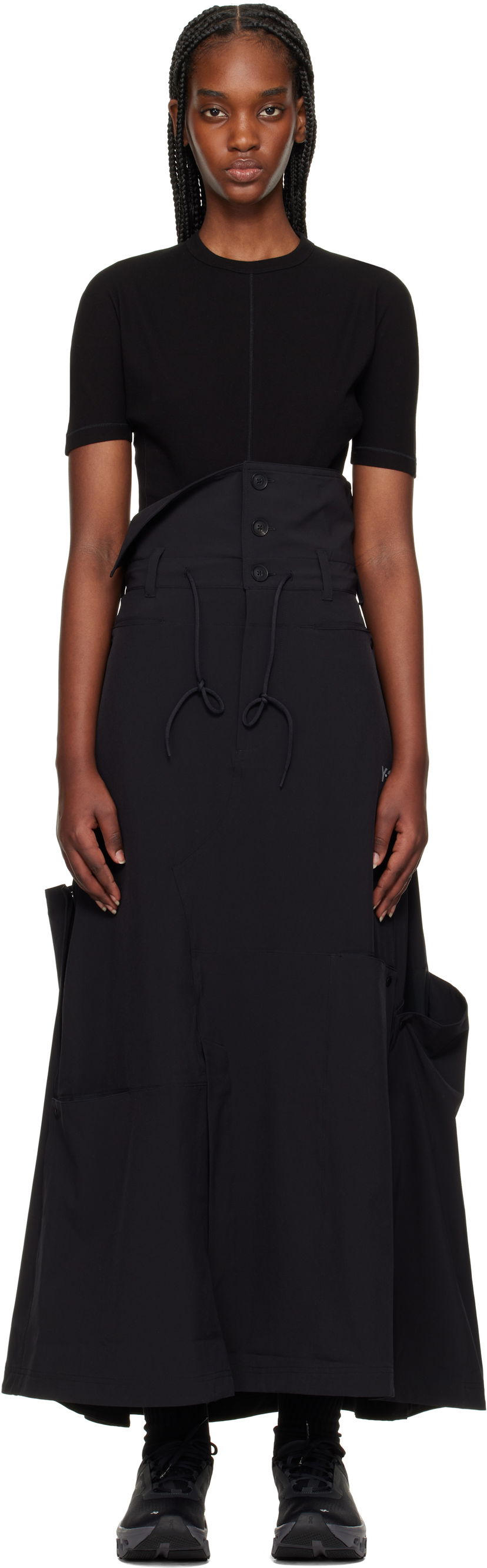 Nederdel Y-3 Y-3 Vent Midi Skirt Sort | JD1477