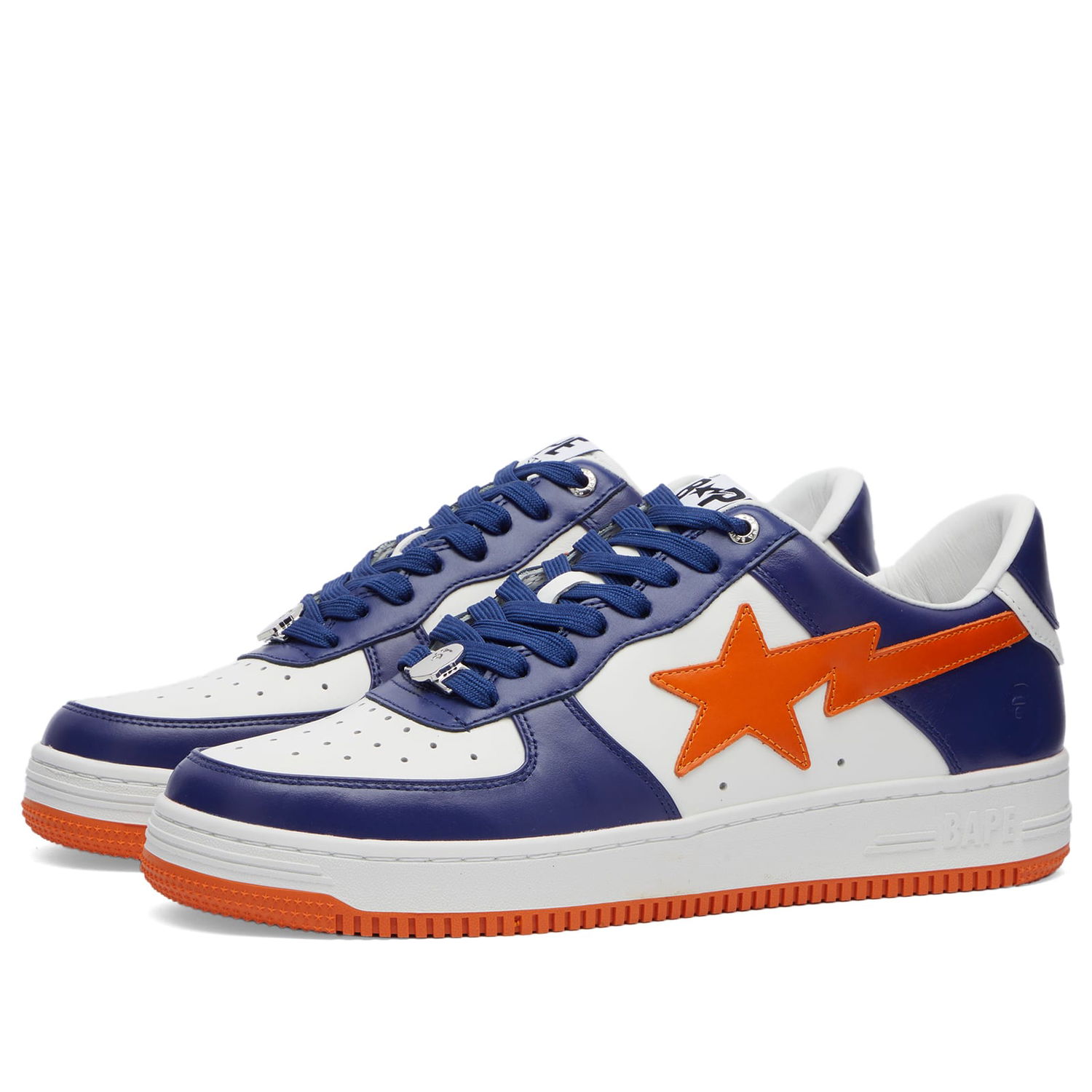 Sneakers og sko BAPE A Bathing Ape Men's BAPE Sta Leather Sneakers in Blue, Size UK 10 | END. Clothing Mørkeblå | 001FWK301303M-BLU, 0