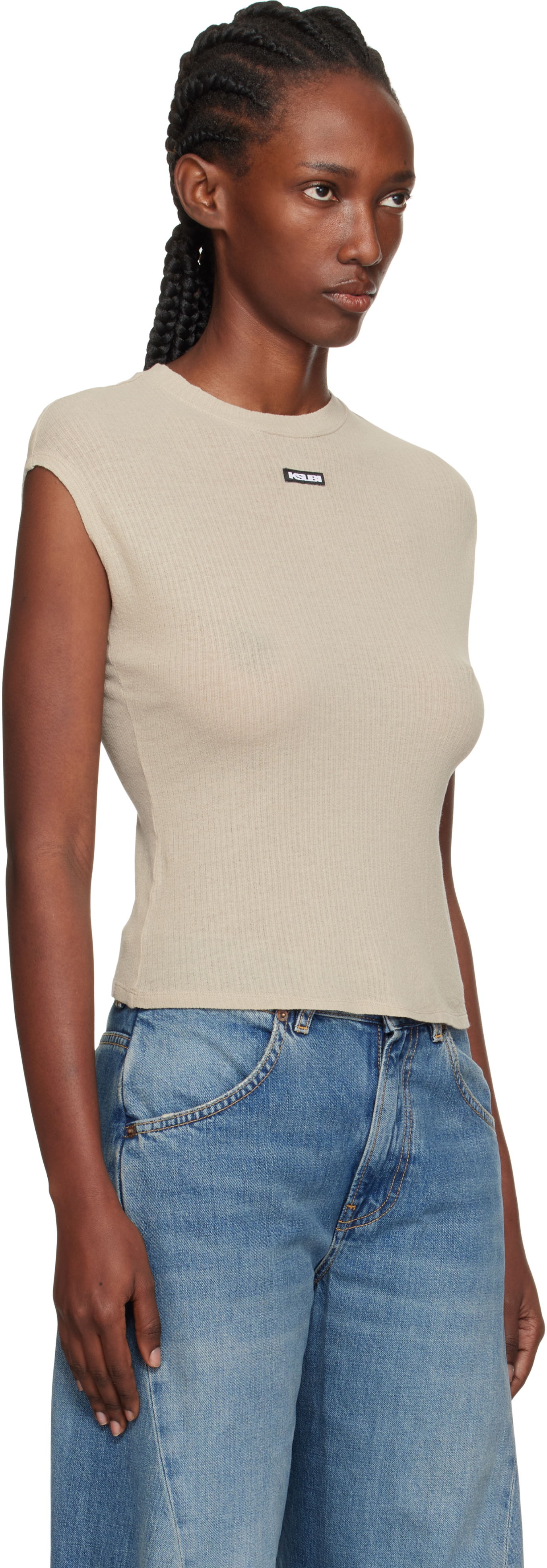 T-shirt Ksubi Ksubi Staple Short Sleeve T-Shirt Beige | WPF25TE014, 1