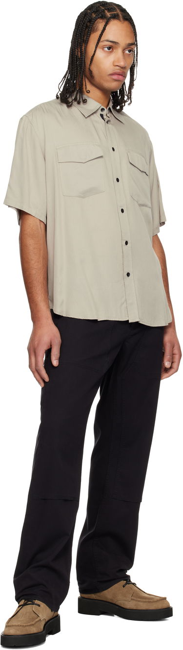 Skjorte rag & bone Rag & Bone Matthew Two-Pocket Short Sleeve Shirt Beige | MBW24HA011VSML, 3