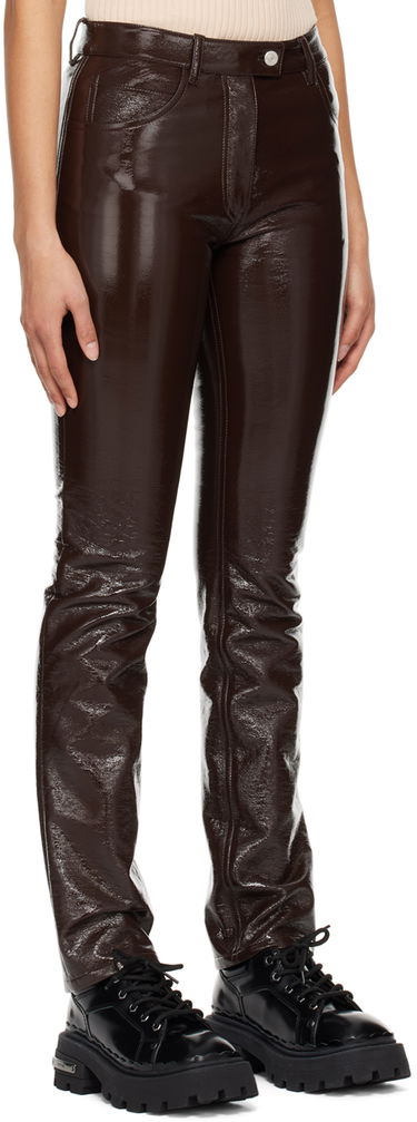 Bukser Courrèges Five-Pocket Vinyl Trousers Brun | PERCPA013VY0003, 1