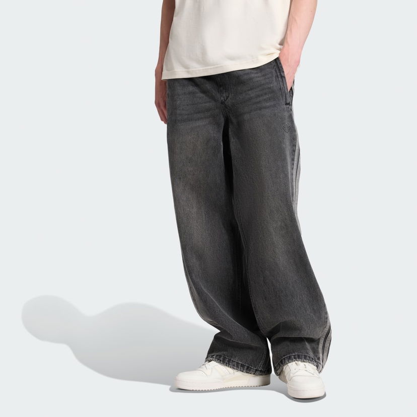 Jeans adidas Performance Adilenium Season 4 Teamgeist Denim Wide-Leg Jeans Grå | KF8543