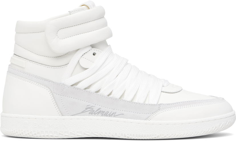 Tøj Balmain Balmain Swan Mid-Top Hvid | EM0VH388LTSU