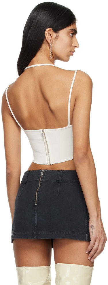 Tanktop Dion Lee Braided Corset Top Hvid | A7774PS24, 2