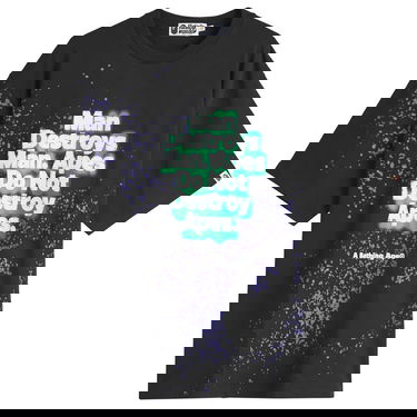 T-shirt BAPE Spray Print Slogan T-Shirt Sort | 001CSK801313M-BLK, 1