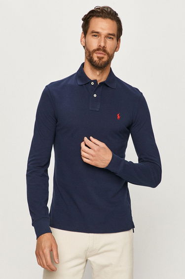 Polo skjorte Polo by Ralph Lauren Slim Fit Polo Mørkeblå | 710681126038, 0
