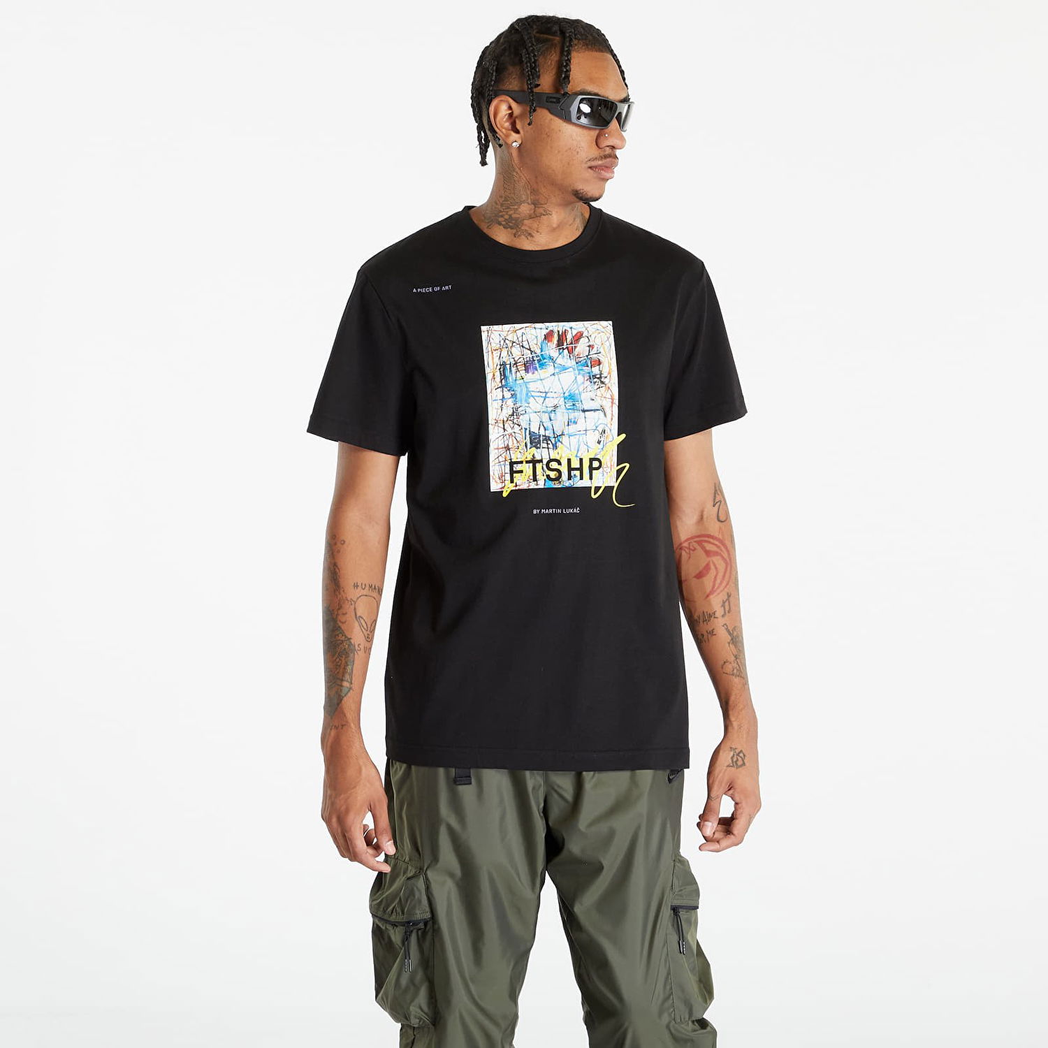T-shirt Footshop Martin Lukáč x Colouring Outside The Lines Sort | FTSHP_302, 0