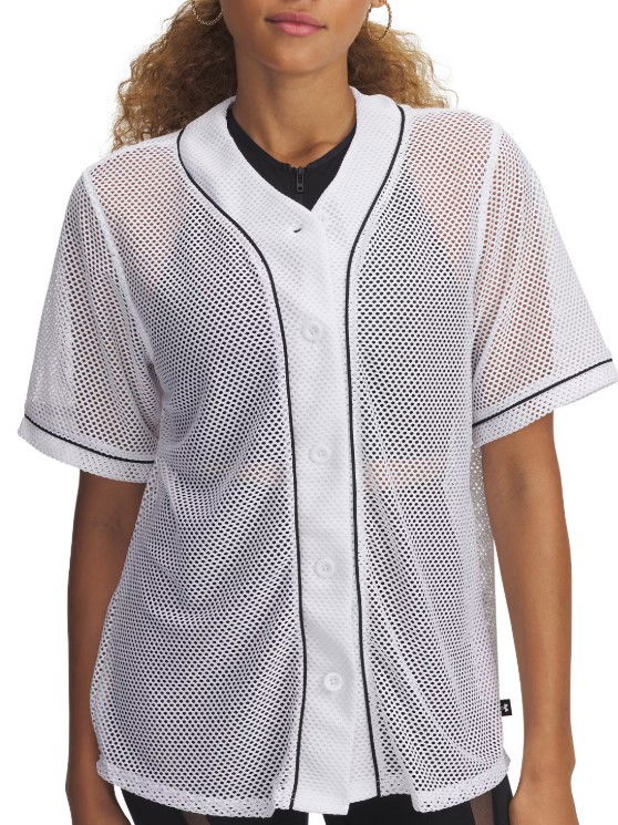 Jersey Under Armour Under Armour Sportstyle Mesh Baseball Jersey Hvid | 1389637-100