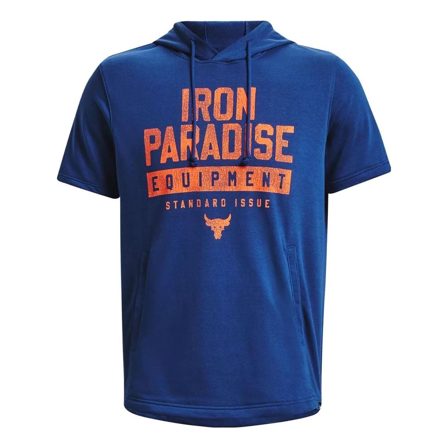 Sweatshirt Under Armour Project Rock Men's Training Short Sleeve Hoodie Blå | 1378018-471, 0