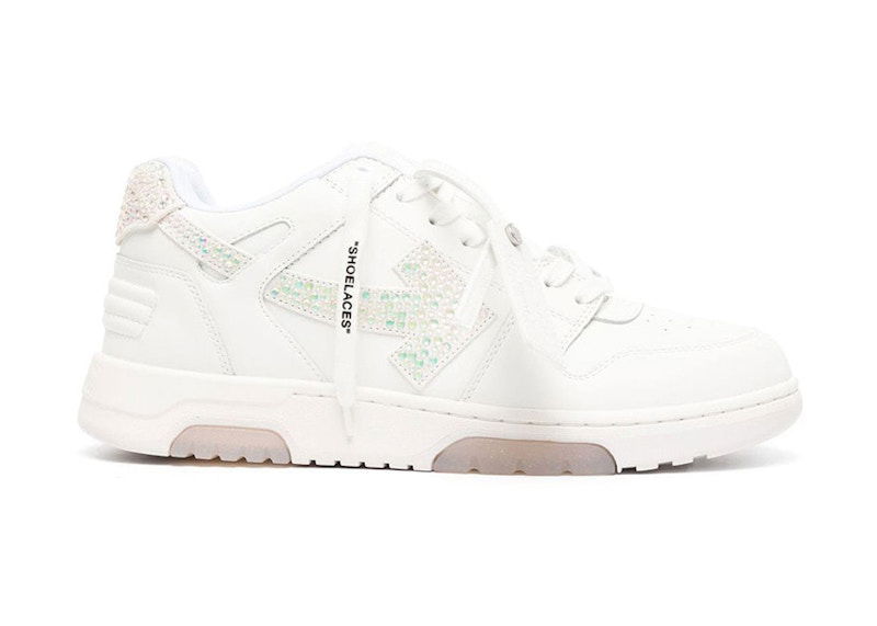 Sneakers og sko Off-White Out Of Office OOO Low Tops White Strass Arrow Hvid | OMIA189F22LEA0090101, 0