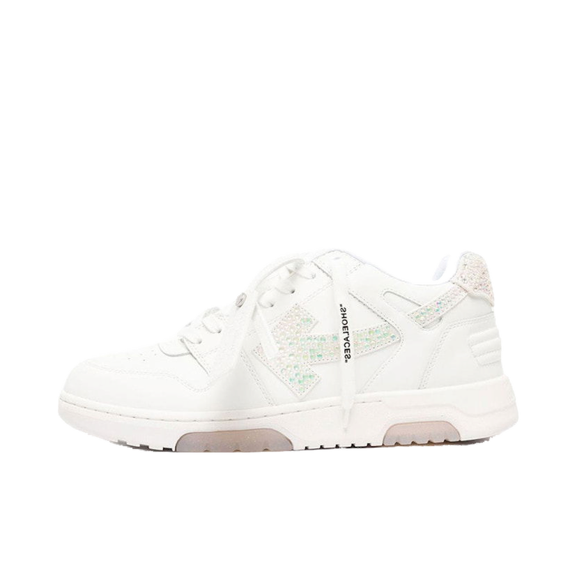 Sneakers og sko Off-White Out Of Office OOO Low Tops White Strass Arrow Hvid | OMIA189F22LEA0090101