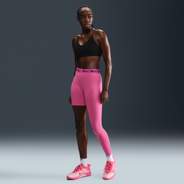Leggings Nike A'ja Wilson A'symmetric Mid-Rise Single-Leg Basketball Leggings Lyserød | HQ6455-684, 0