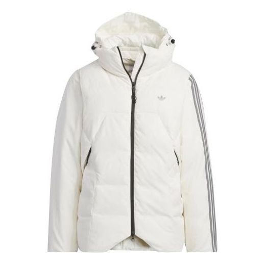 Puffer jakke adidas Originals HAMCUS Hooded Down Jacket Hvid | HY6368