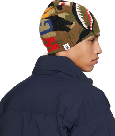 Beanie BAPE A Bathing Ape 1st Camo Shark Knit Beanie Grøn | 001HTK701006M, 2