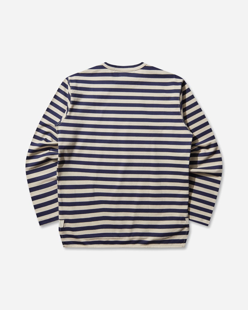 T-shirt Junya Watanabe Striped Longsleeve T-Shirt Mørkeblå | WP-T004-W25 1