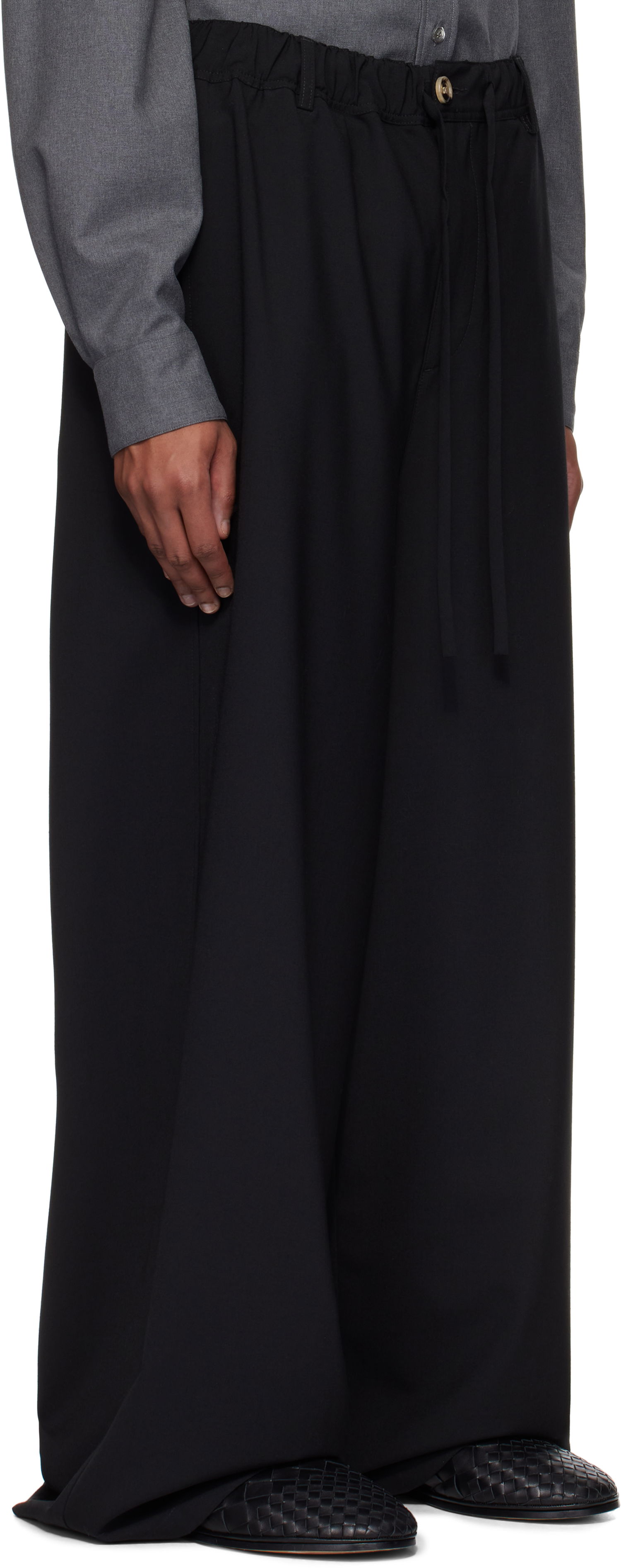Bukser Marni Marni Wool Wide-Leg Trousers Sort | PUMU0290A1 UTP771, 1