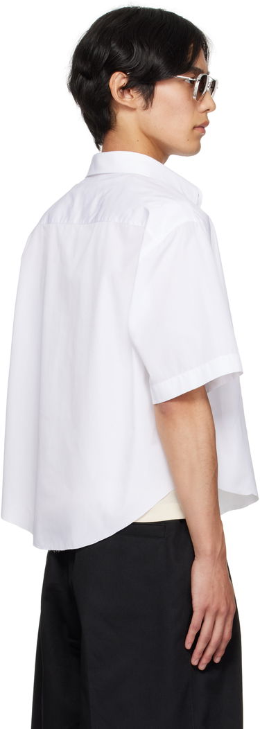 Skjorte Maison Margiela Maison Margiela Cropped Button-Up Shirt Hvid | S50DR0012 S43001, 2
