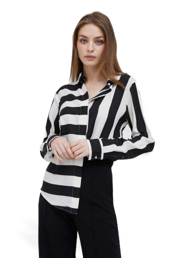 Skjorte DKNY Mixed Stripe Button Up Shirt Flerfarvet | P8RM6501